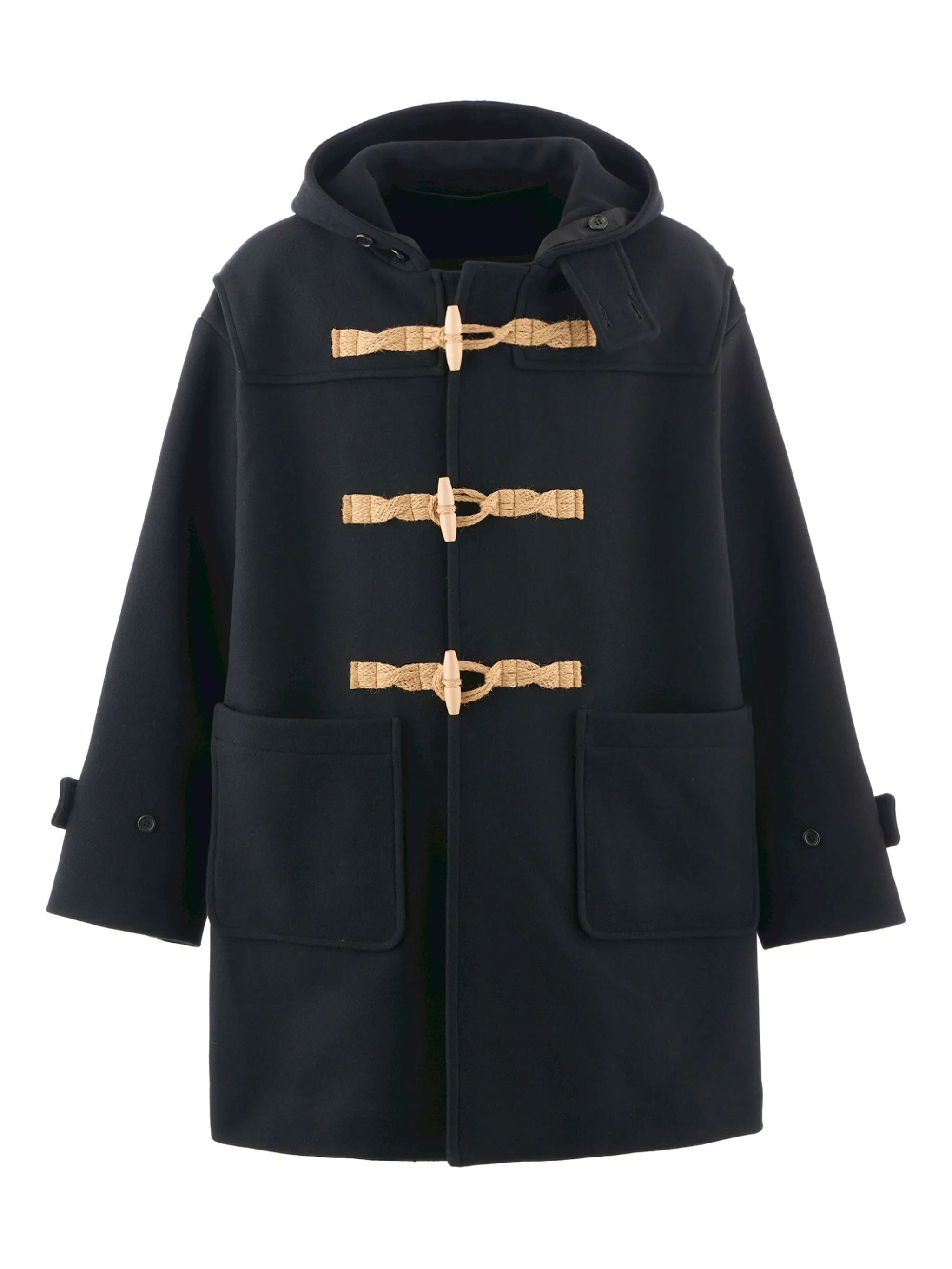 

Шерстяной дафлкот с капюшоном Saint Mxxxxxx, черный