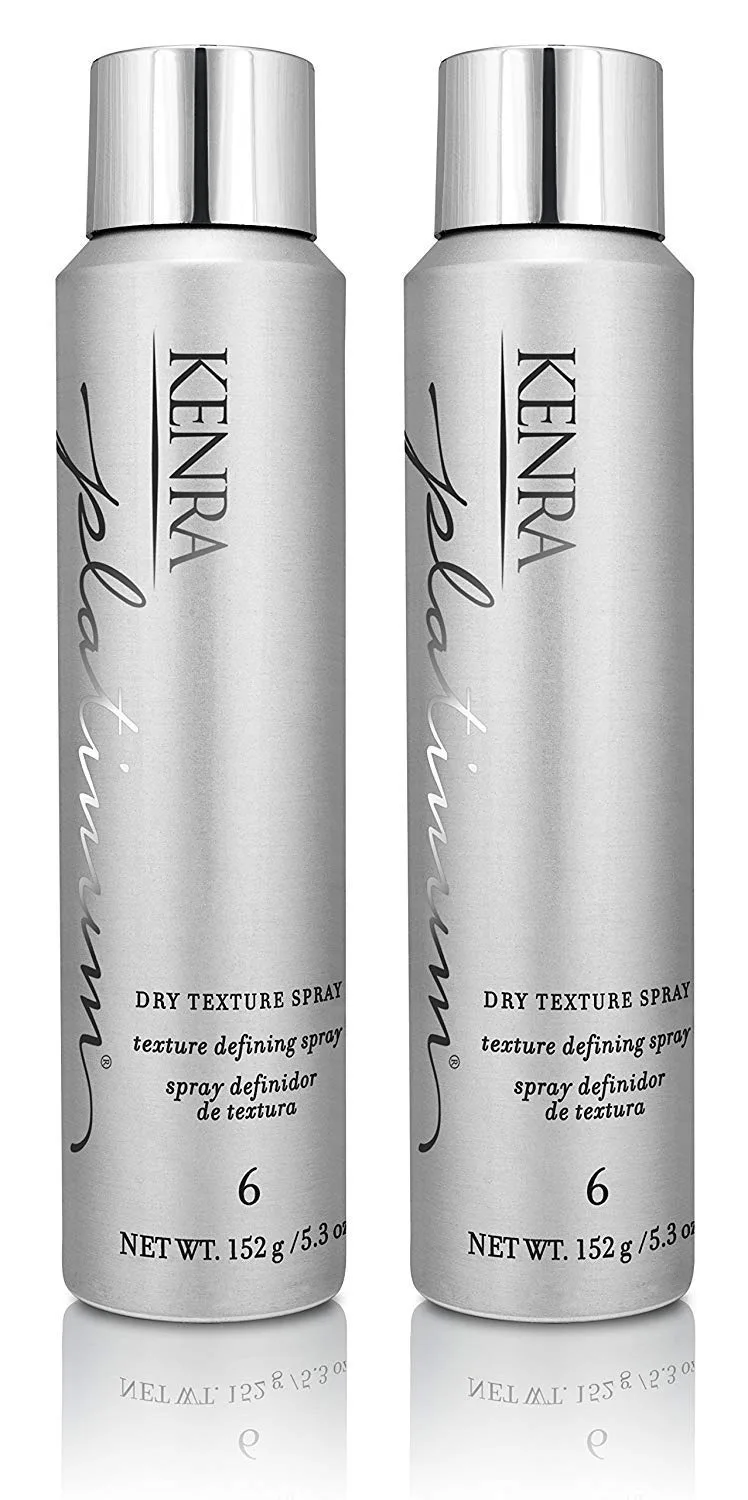 Kenra Platinum Dry Texture Spray 6, спрей для текстуры и объема, увеличивает текстуру и пышность, абсорбирует жир и загрязнения, ультралегкая формула без сушки, для всех типов волос 300.51 г (2 шт.)