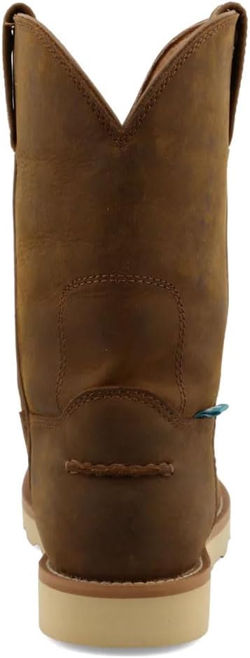 Ботинки Twisted X Men's 10 Work с подошвой на клиновидном каблуке, Distressed Saddle — фото 4