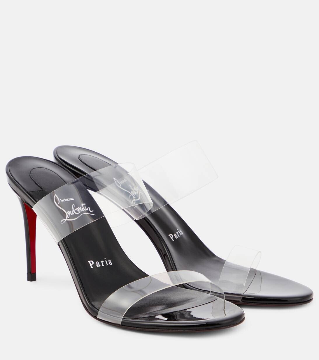 Туфли ПВХ Just Nothing 85 Christian Louboutin, цвет black/lin black