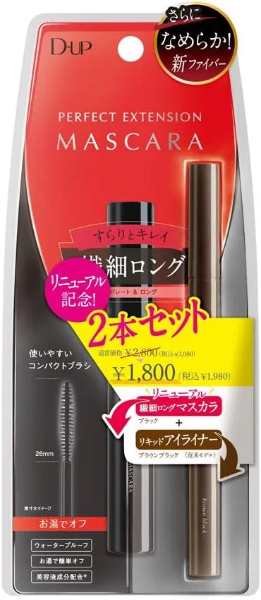 Тушь для ресниц D-Up Perfect Extension Mascara, лимитированный набор, 2 шт., черный