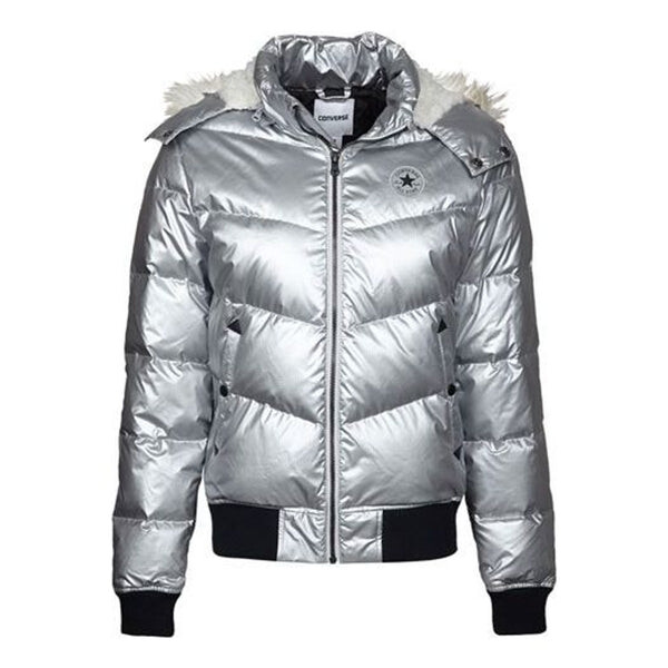 

Куртка down jacket 'silver' Converse, серебряный