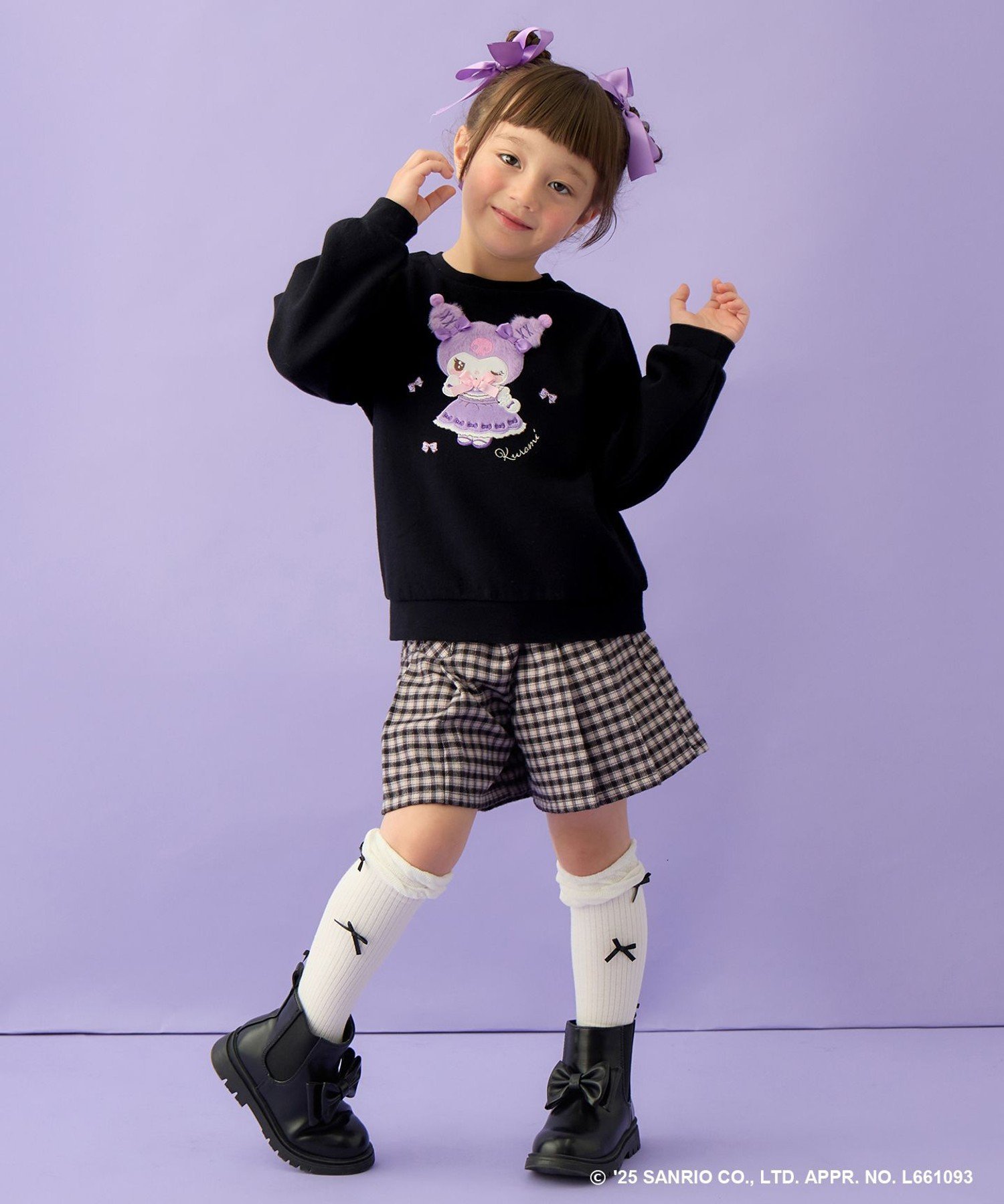 Толстовка с аппликацией ANY KIDS, Black x Kuromi [005] — фото 3