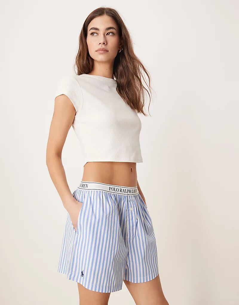 

Боксеры Polo Ralph Lauren Sleep с логотипом на резинке в цвете гортензия-синяя