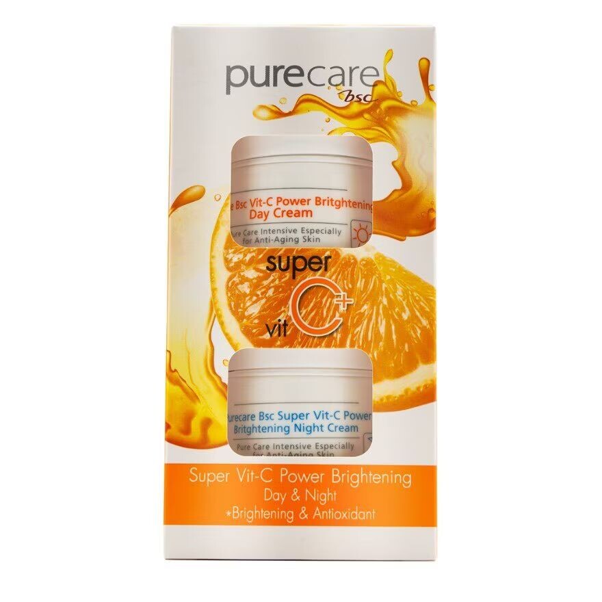 

Pure Care Bsc Vit C Power Осветляющий дневной ночной крем 20г, Light Orange
