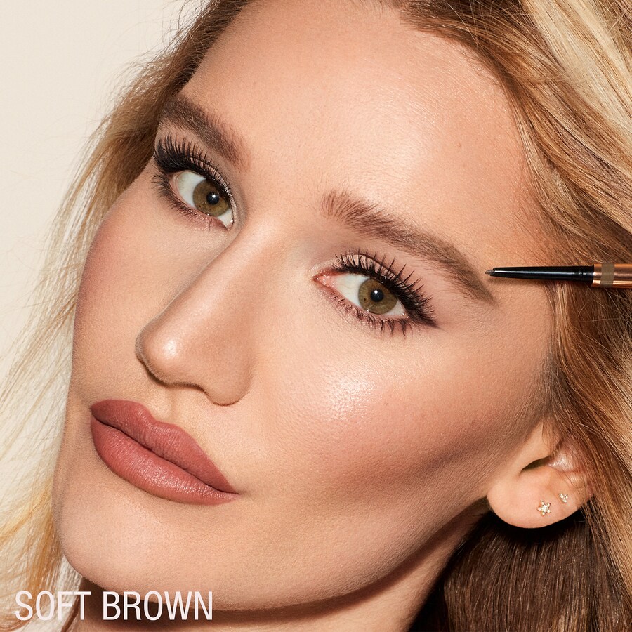Карандаш для бровей Brow Cheat с возможностью заправки, имитирующий волоски бровей Charlotte Tilbury, 0.003 oz/0.1 g, Soft Brown — фото 4