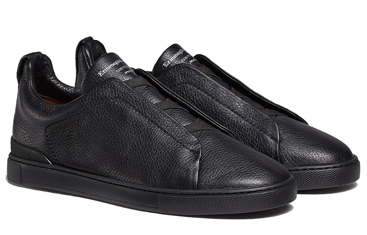 Кроссовки для скейтбординга Triple Stitch мужские низкие черные Zegna — фото 2