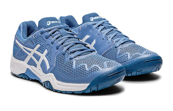 Кроссовки gel resolution 8 'blue harmony white' Asics, синий — фото 3