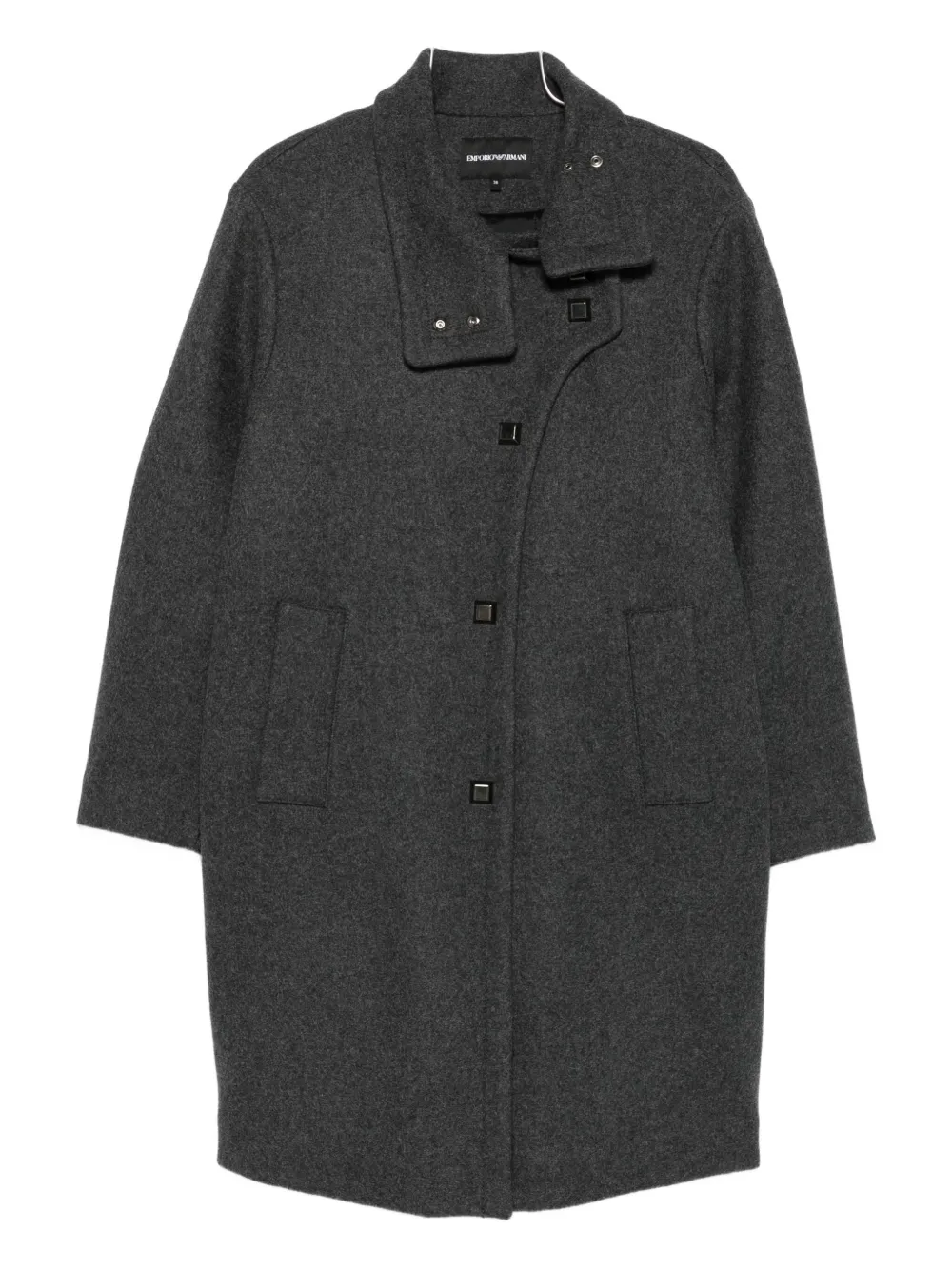 

Пальто на пуговицах EMPORIO ARMANI, серый