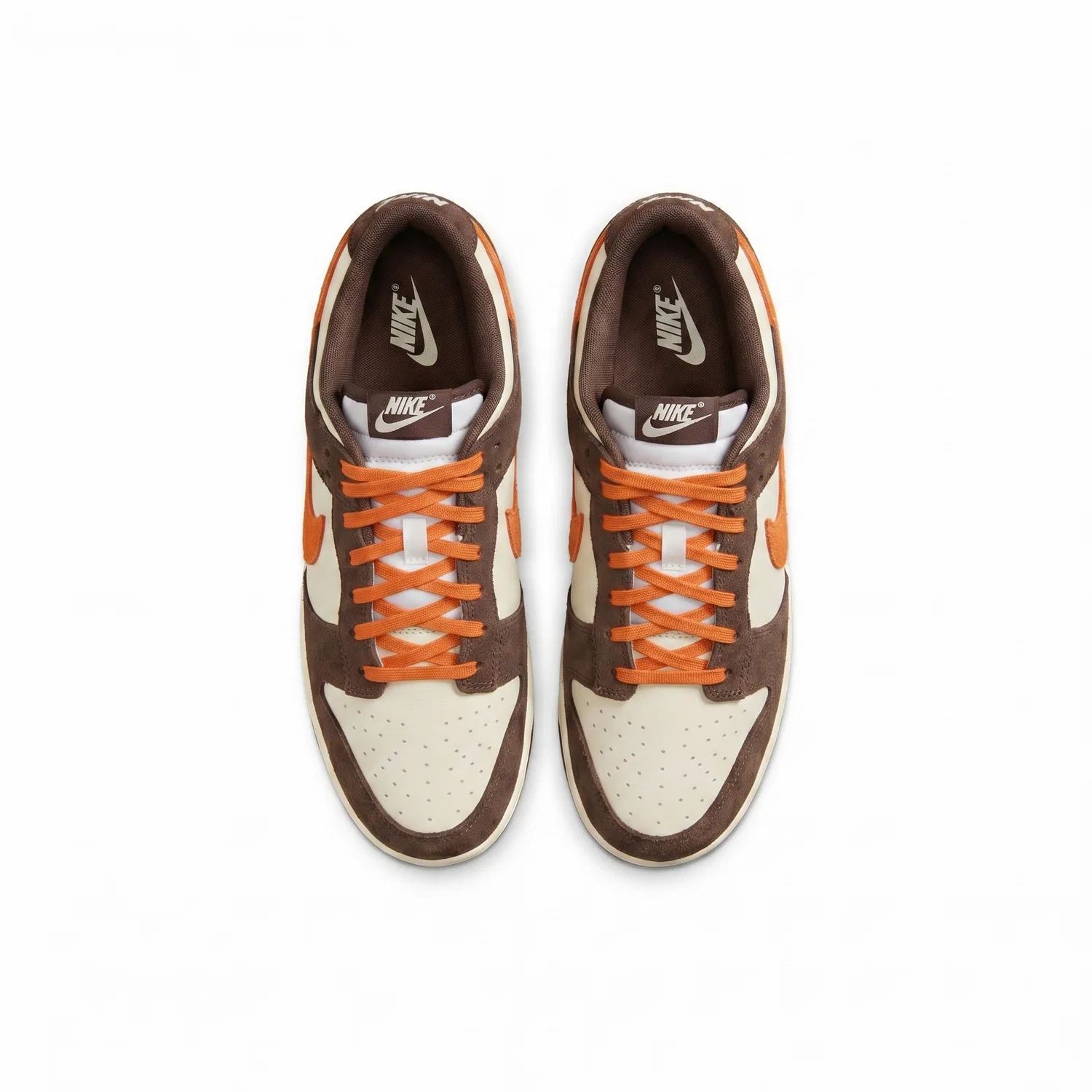 Кроссовки кожаные Nike Dunk Low оранжевый — фото 4