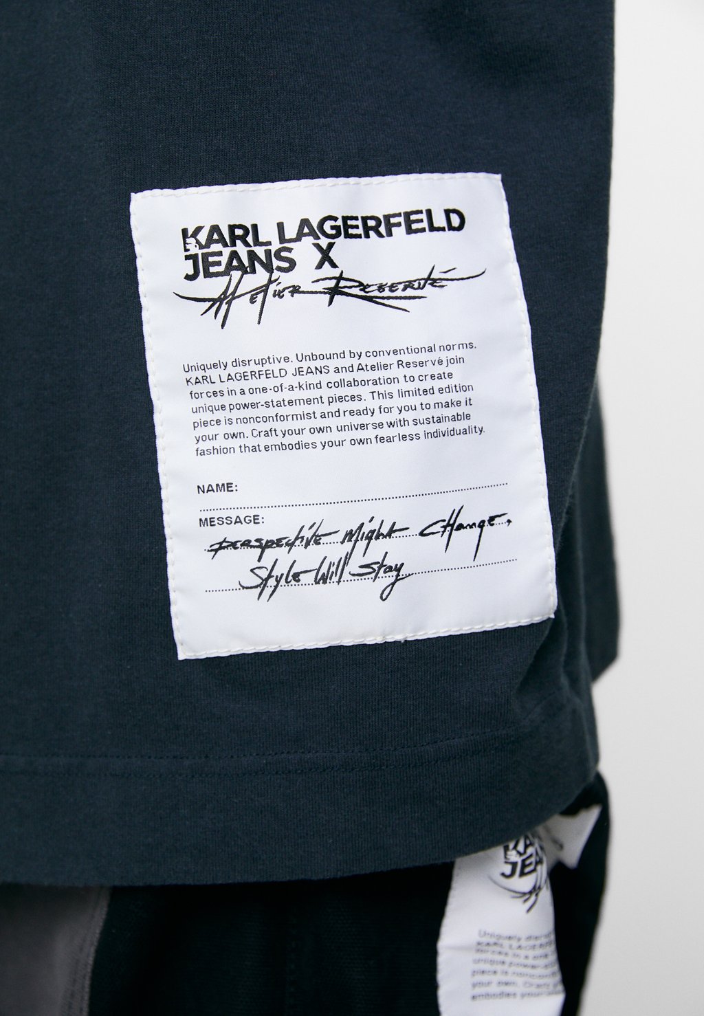 

Футболка с принтом KLJ X ATELIER KARL TEE UNISEX Karl Lagerfeld Jeans, черный