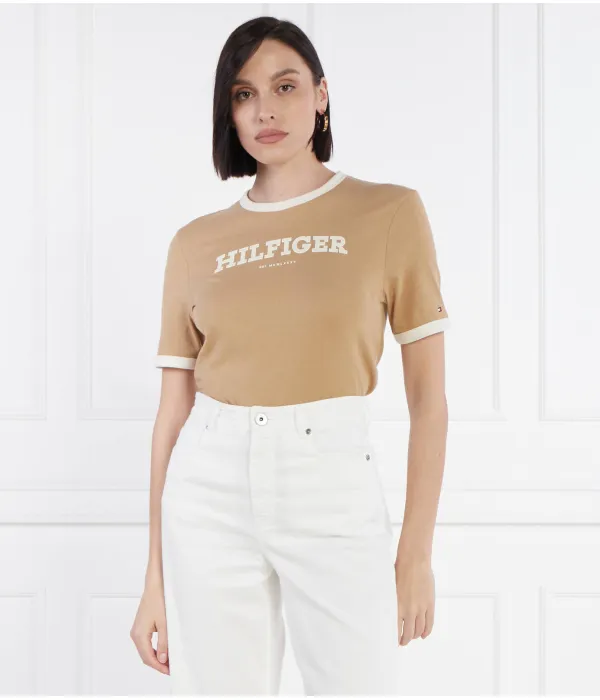 Футболка с принтом «Монотипия» Regular fit Tommy Hilfiger, бежевый — фото 3