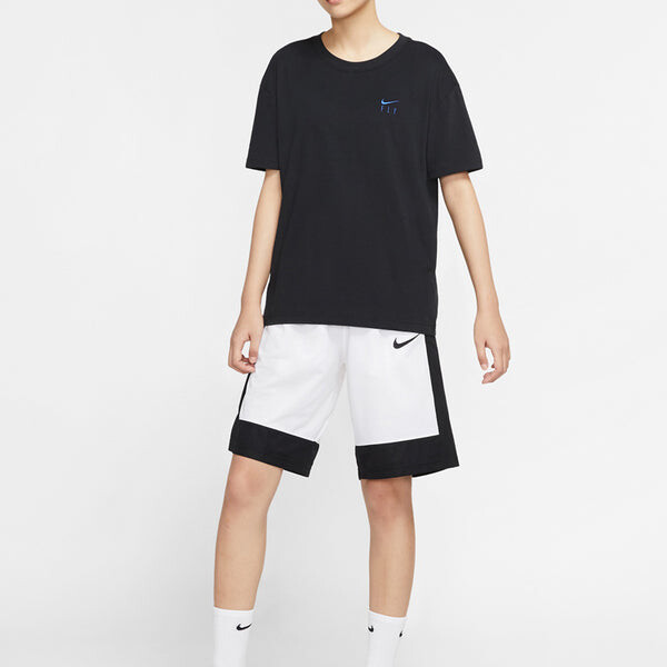 Футболка dri fit баскетбольные с коротким рукавом Nike, черный — фото 3