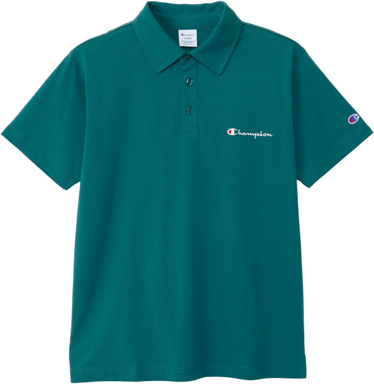 

Эксклюзивная базовая рубашка-поло Champion Amazon.co.jp с вышитым логотипом, короткий рукав, 100% хлопок, вышитый логотип, поло SHIRTC3-X361Z Мужская, зеленый