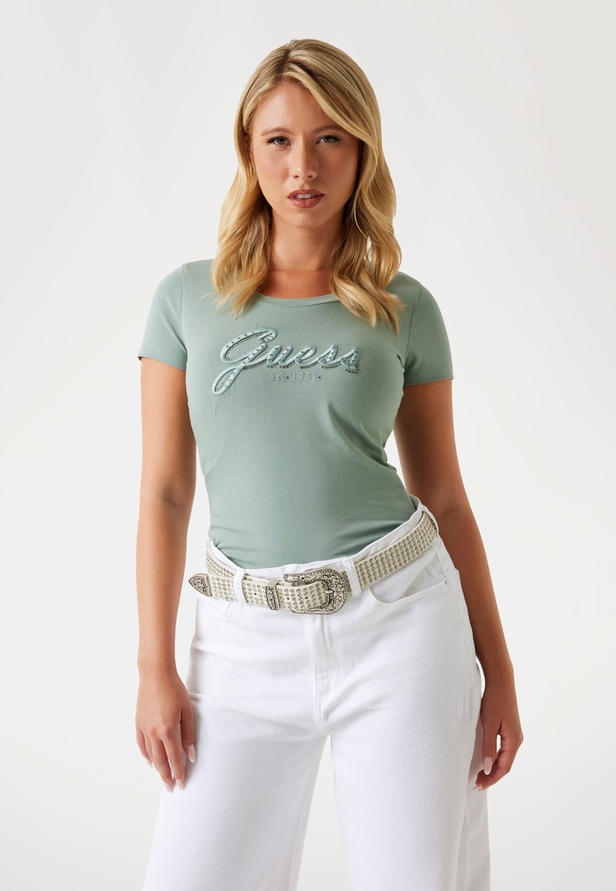 

Футболка Guess EMBRO SCRIPT LOGO TEE, Dunkelgrau/Dark Grey