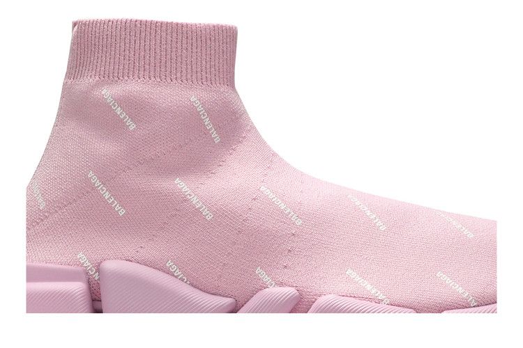 Кроссовки Balenciaga Balenciaga Wmns Speed 2.0 Sneaker 'Allover Logo - Soft Pink', розовый — фото 3