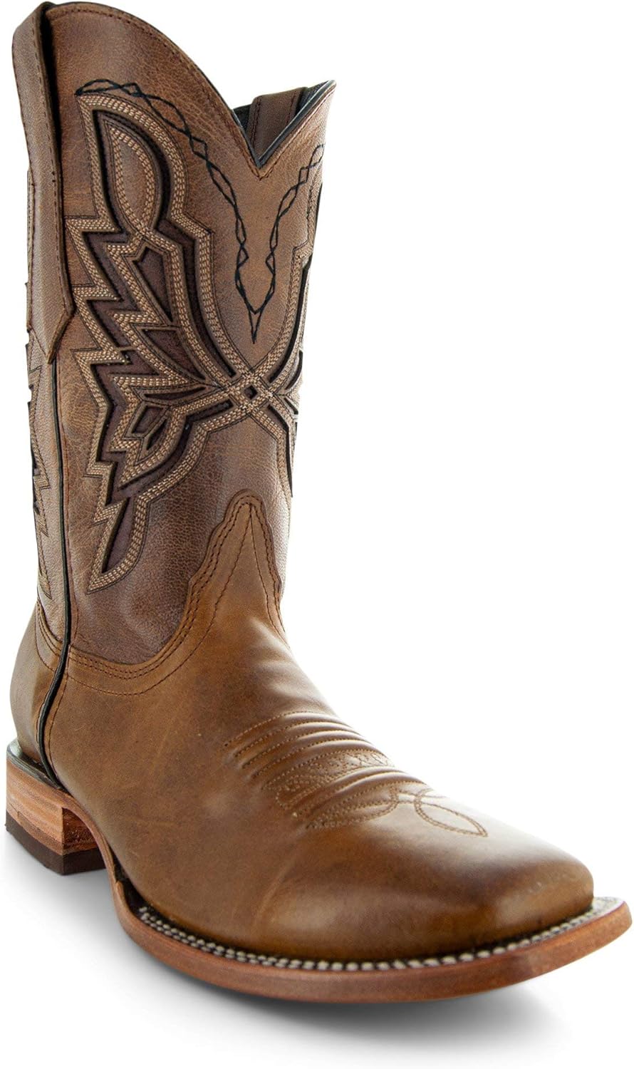 

Мужские ковбойские сапоги Soto с широким квадратным носком, мужские ковбойские сапоги из натуральной кожи, вестерн-сапоги для мужчин H50028 Soto Boots, Tan