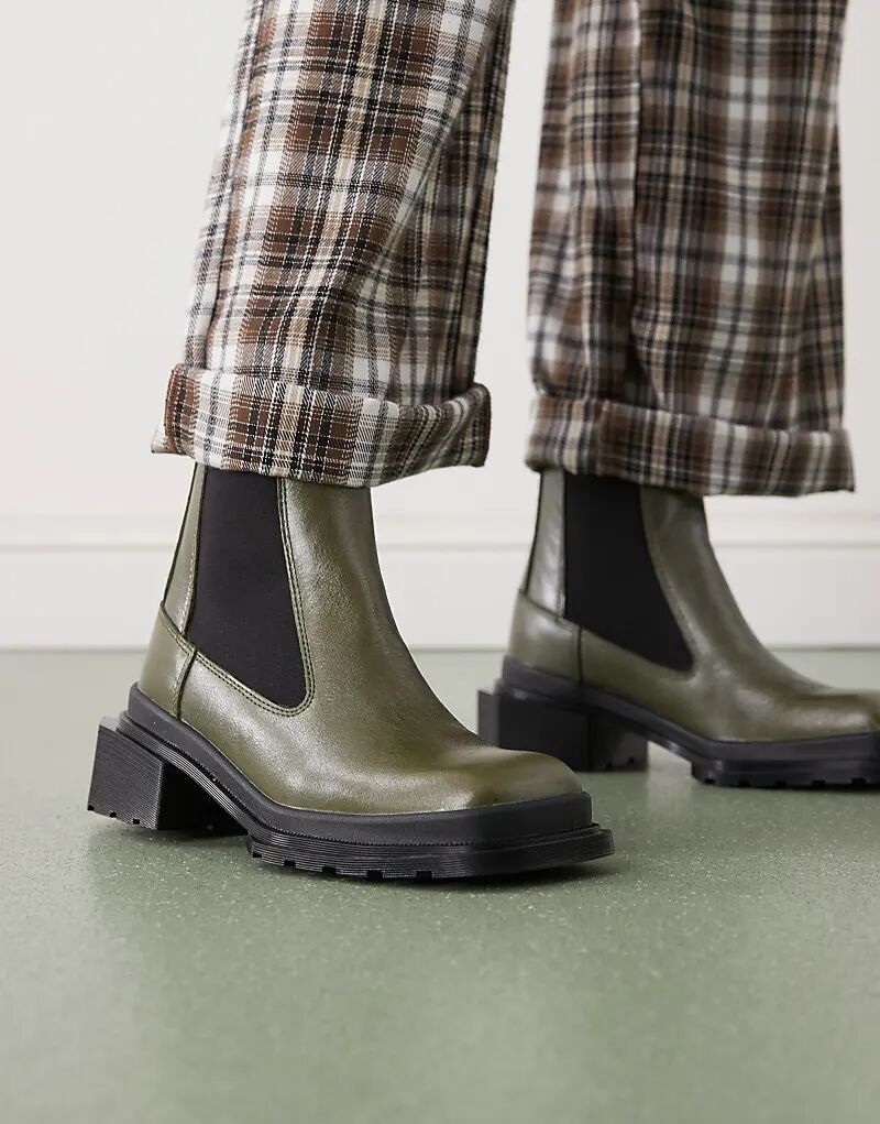 Ботинки Dr Martens Maybole Chelsea оливково-зеленого цвета — фото 4