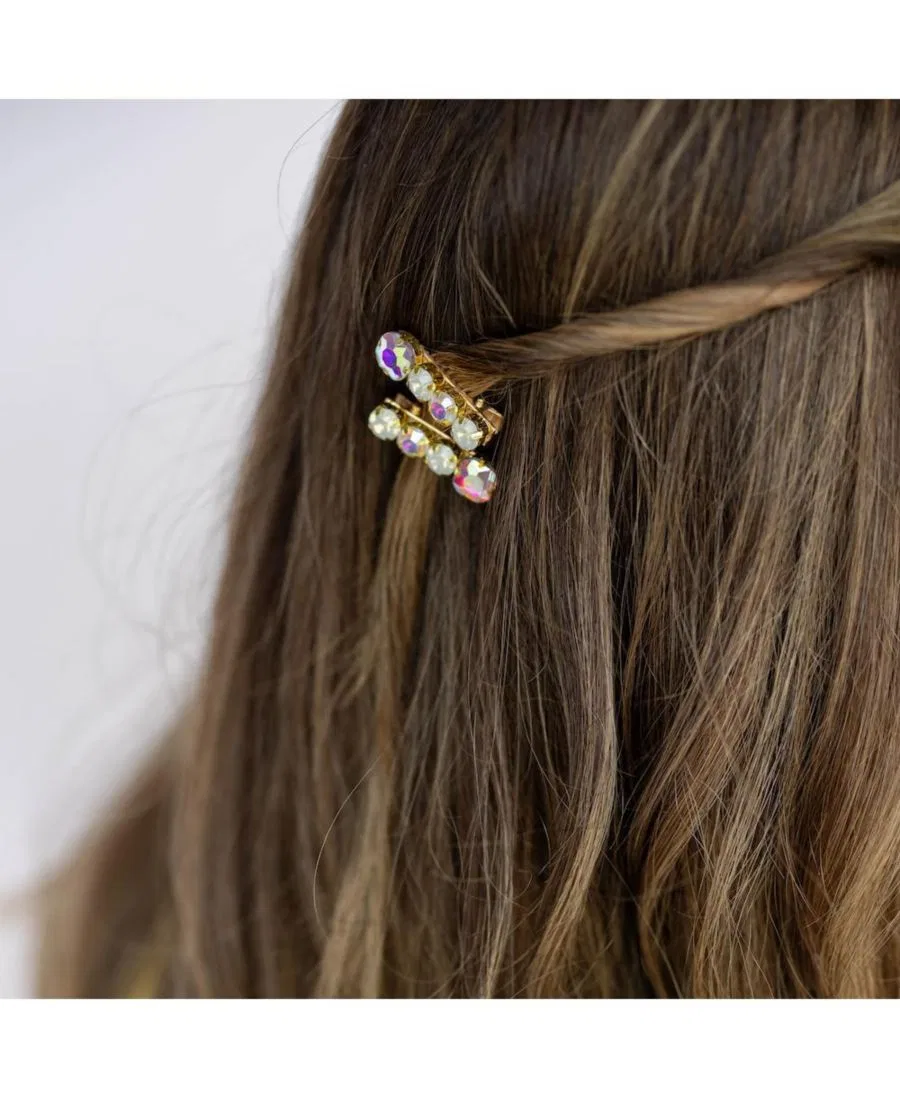 Маленькая женская заколка-баретта для волос - белая Headbands Of Hope — фото 3
