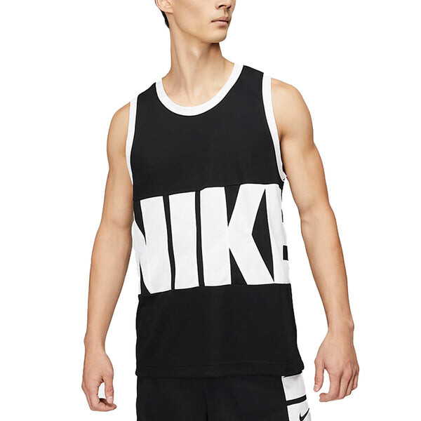 Спортивная футболка men's large logo printing sports basketball jersey/vest black Nike, черный — фото 4
