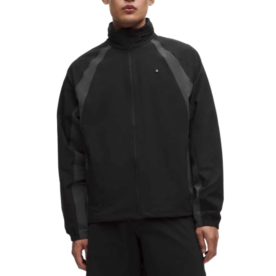 Гольф одежда мужская с воротником-стойкой Lululemon Light Ivory White/Steel Blue — фото 3
