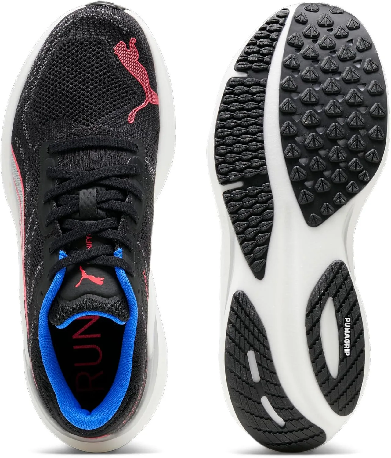 Кроссовки PUMA Unisex Magnify Nitro 2 Laufschuhe, черный/синий — фото 4