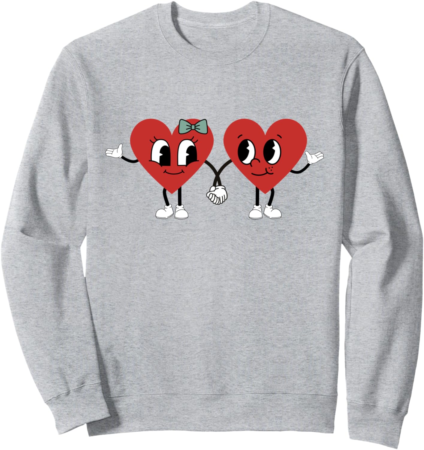 

Толстовка с надписью «Два любящих сердца» в подарок на День святого Валентина, серая Galentines Day Gifts Shop