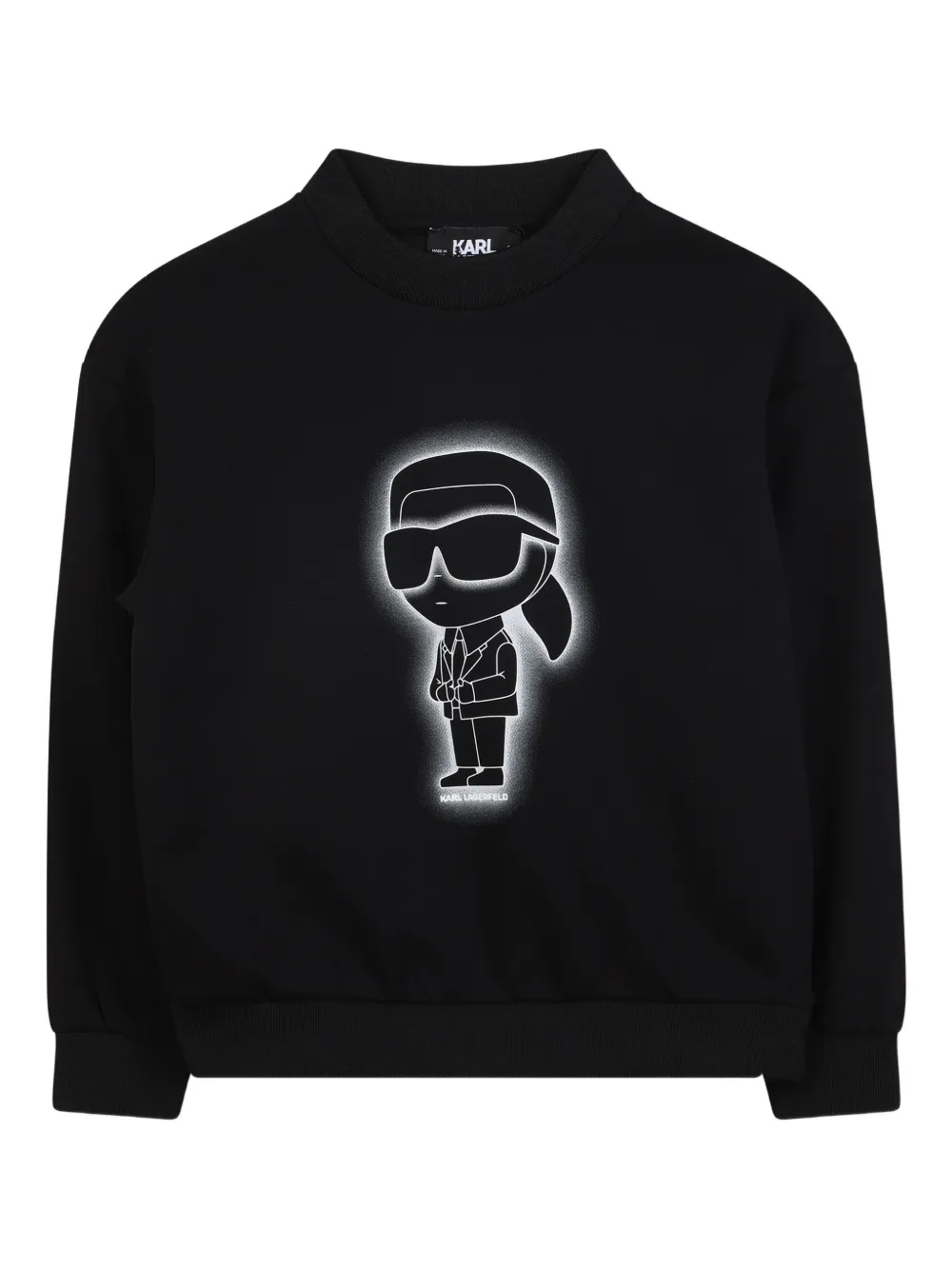 

Толстовка с графичным принтом KARL LAGERFELD KIDS, черный