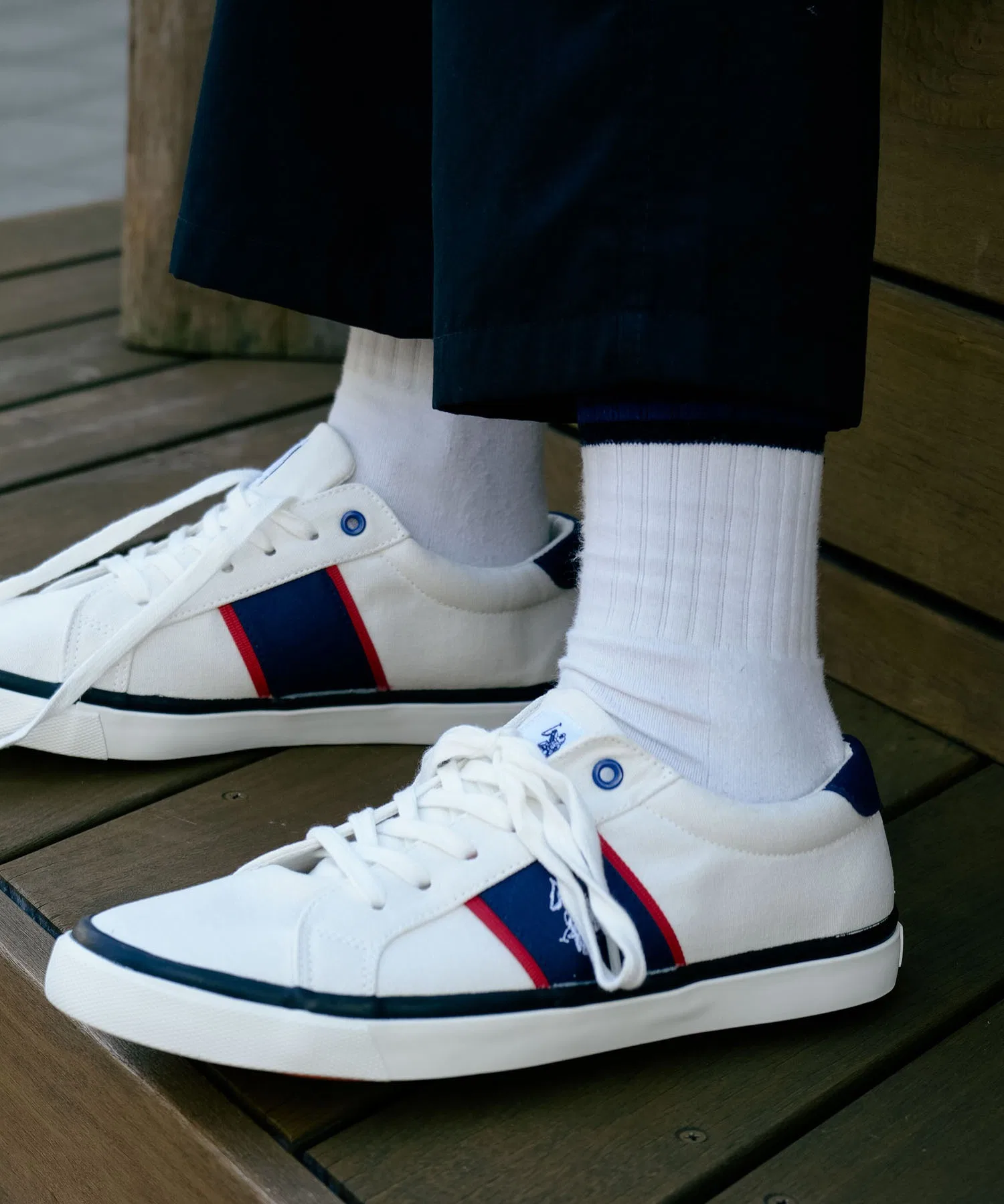 Мужские кроссовки U.S. POLO ASSN. со шнуровкой и канвасом — фото 2
