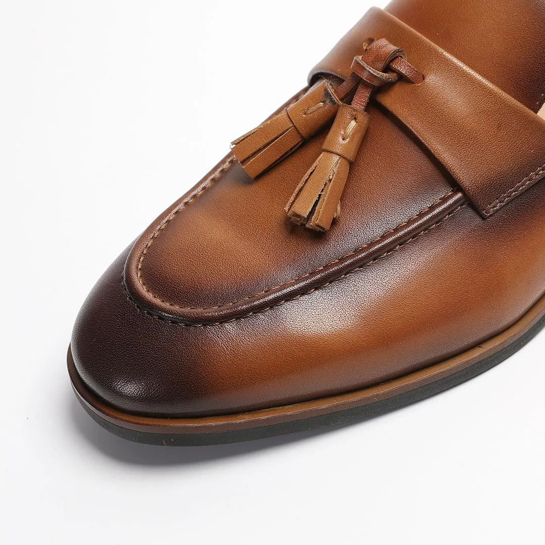 Лоферы из телячьей кожи, Loafers for Men, Light Brown FIAVOM — фото 3