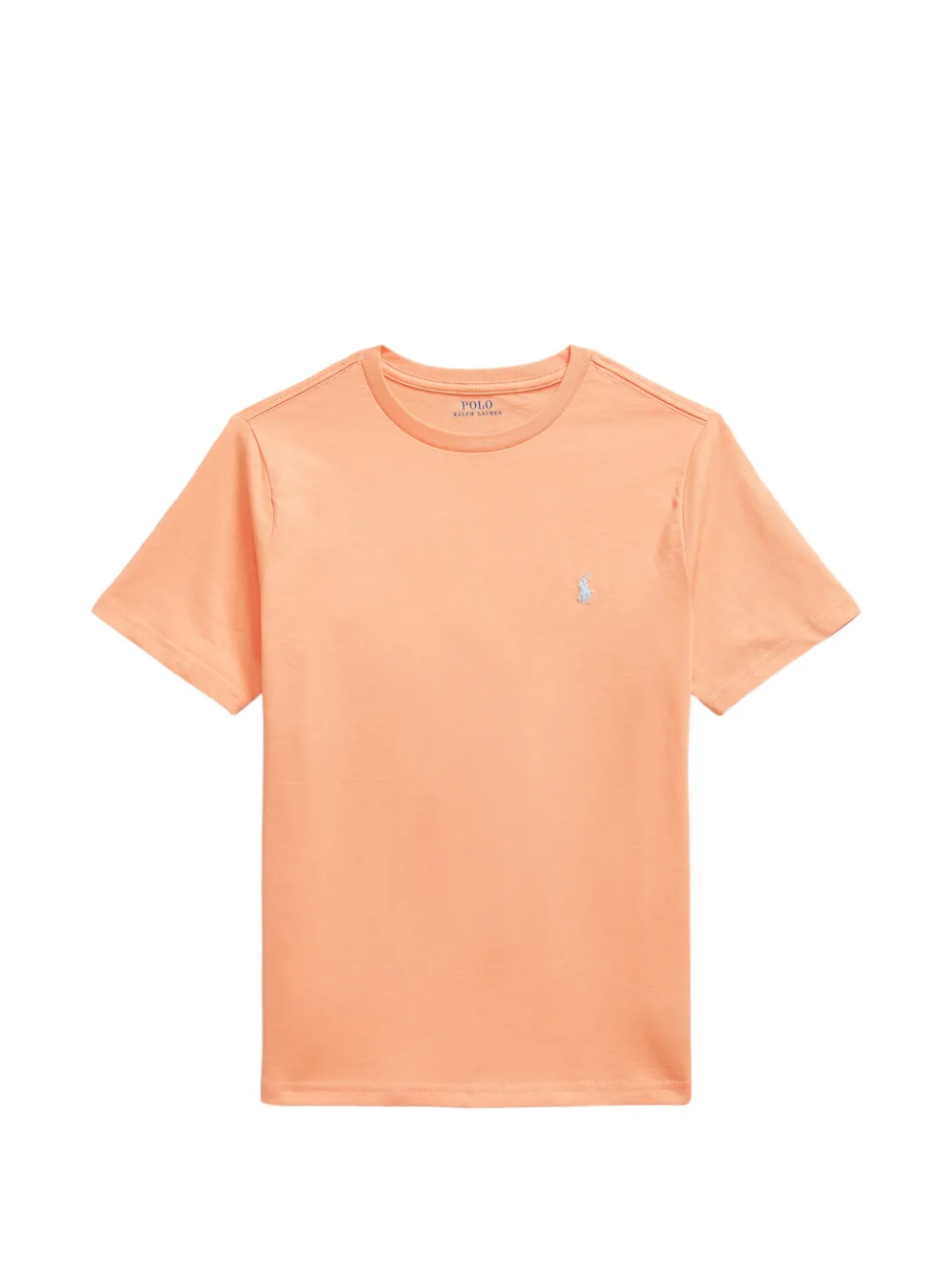 

Футболка с вышивкой и круглым вырезом Polo Ralph Lauren Kids, оранжевый