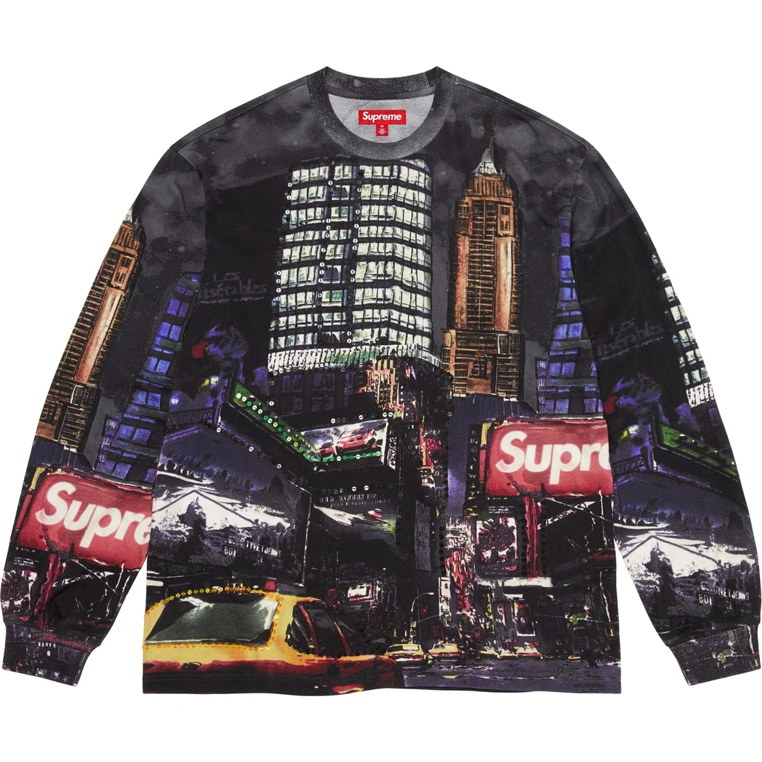 

Топ с длинными рукавами с пайетками Skyline Supreme, черный