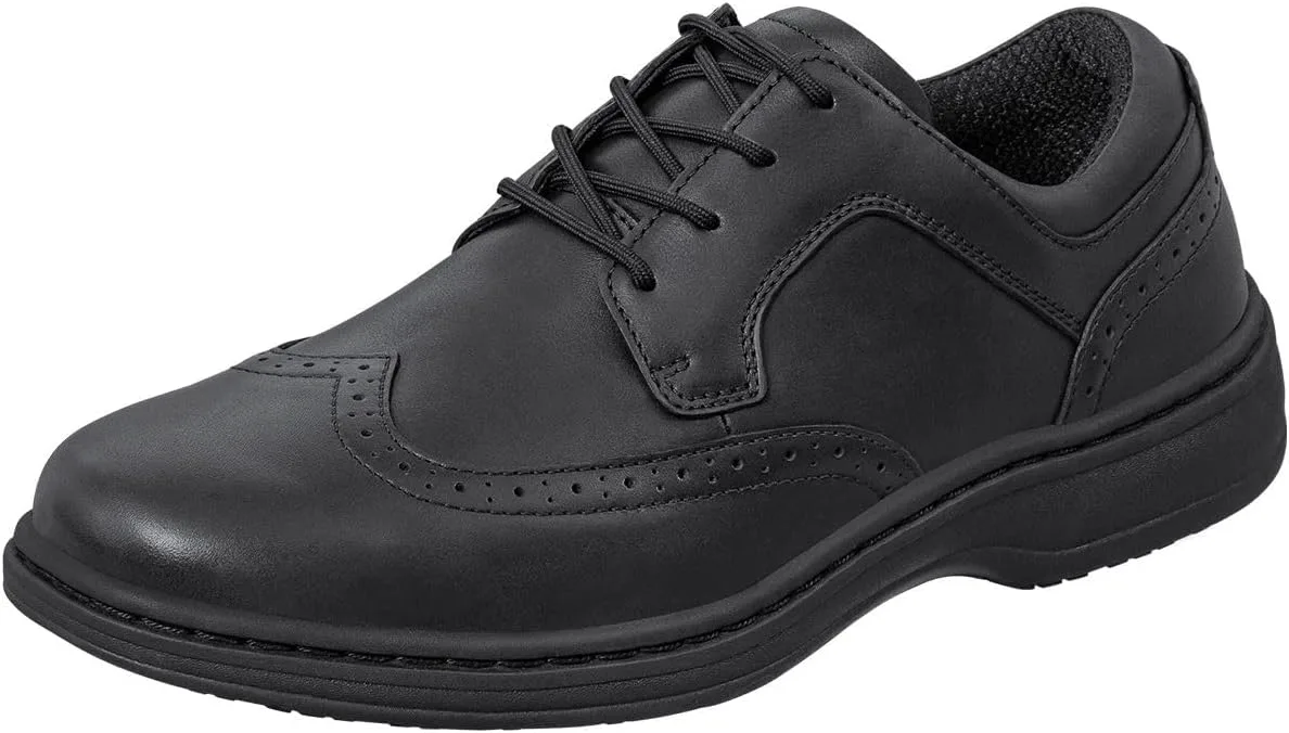 

Туфли Orthofeet Men's Orthopedic Leather Moreno Dress Shoe, черный