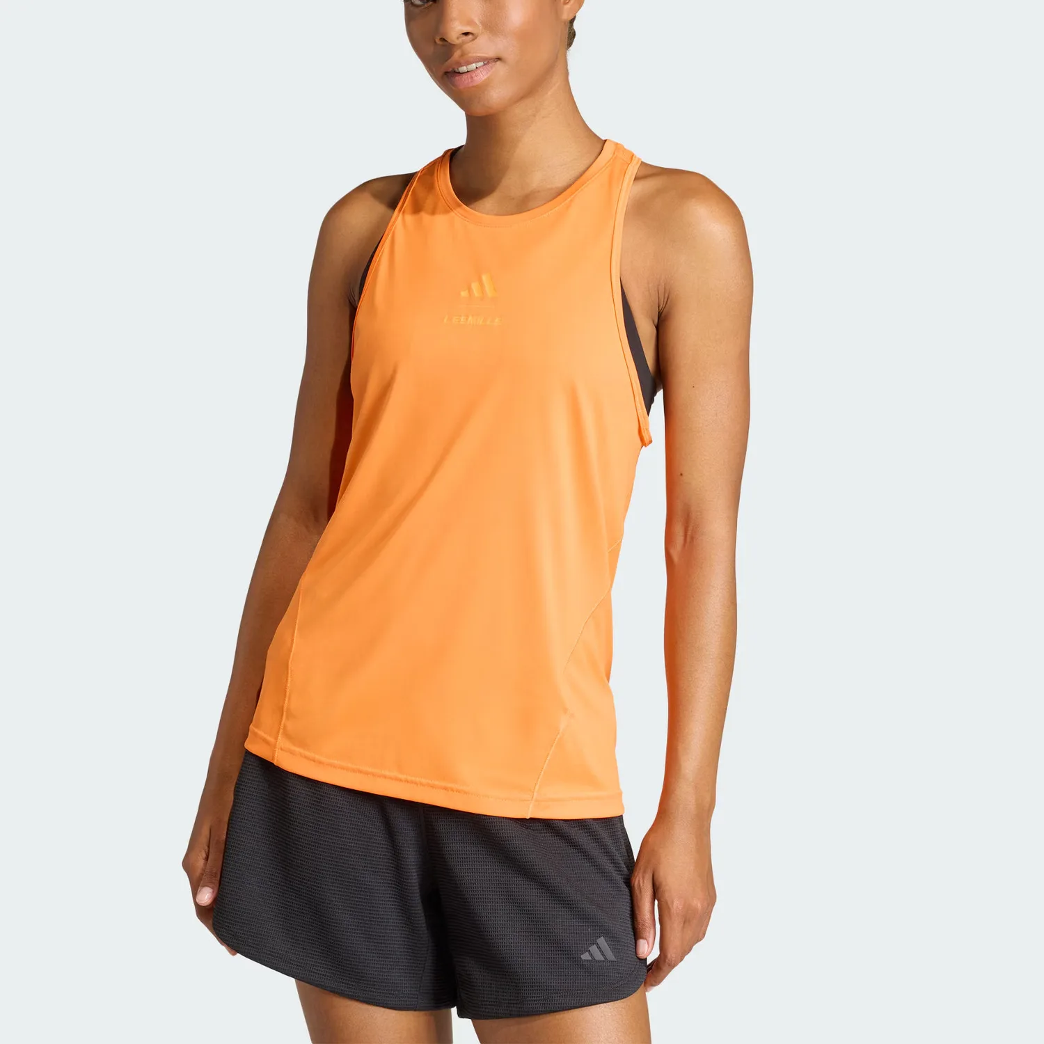 Футболка LES MILLS Climacool Sport для женщин Adidas, pure оранжевый/оранжевый — фото 3