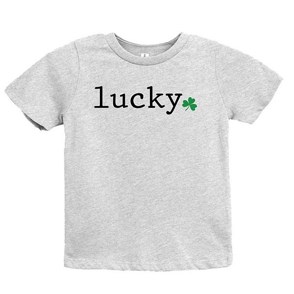 

Футболка Lucky с принтом клевера The Juniper Shop, Heather Grey