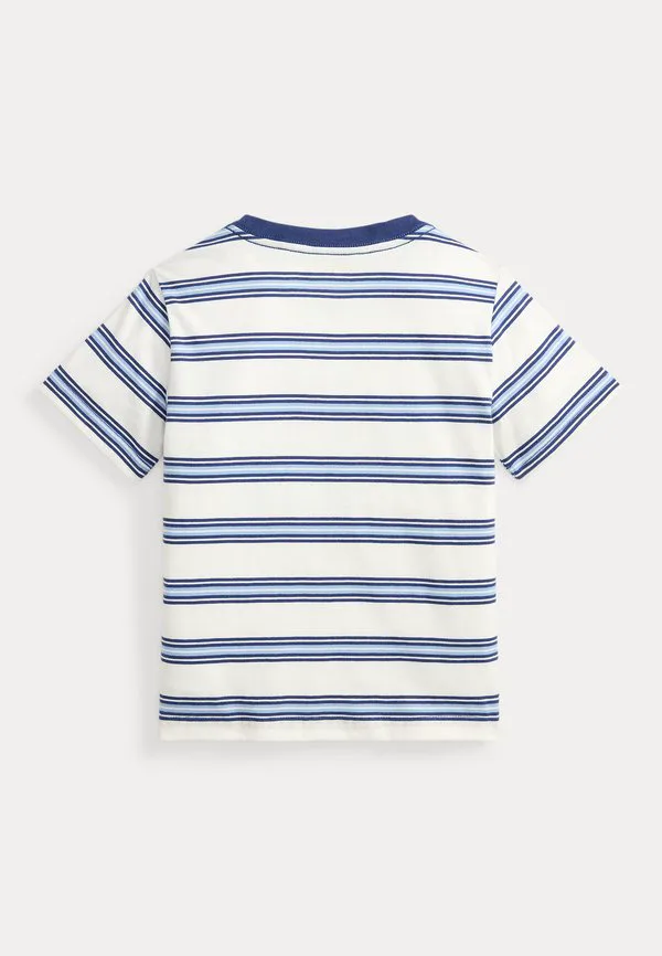 Полосатая футболка из хлопкового трикотажа, размер 26, с принтом. Polo Ralph Lauren, Deckwash White Multi — фото 2