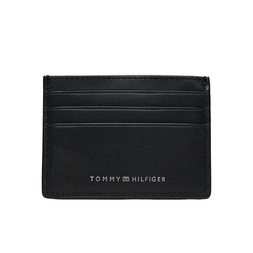 

Черный кожаный кошелек Tommy Hilfiger