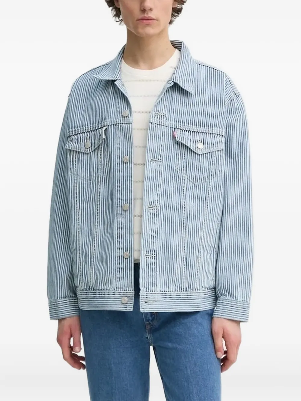 

Джинсовая куртка в полоску Levi's, синий
