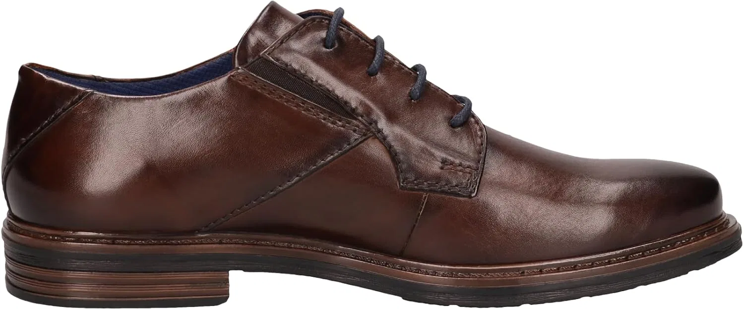 Деловые туфли Bugatti для мужчин, деловые туфли на шнуровке для мужчин, Dark Brown 6100 — фото 4