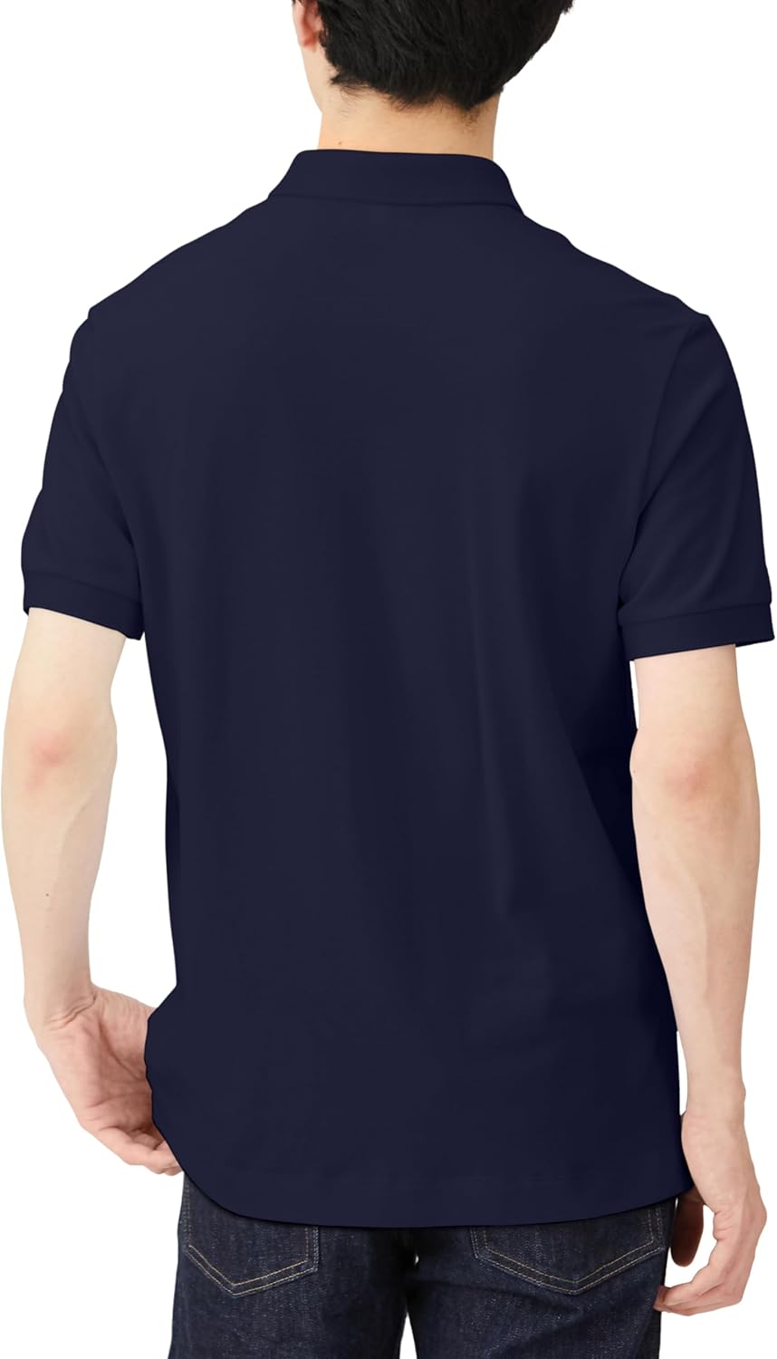 Мужская поло-рубашка Lacoste Regular Fit Stretch Paris (с коротким рукавом) PH5522L (старый цвет), темно-синий — фото 2