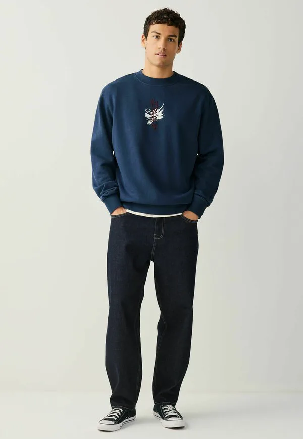 Толстовка с графическим принтом, стандартного кроя Next, Navy Blue Washed — фото 2