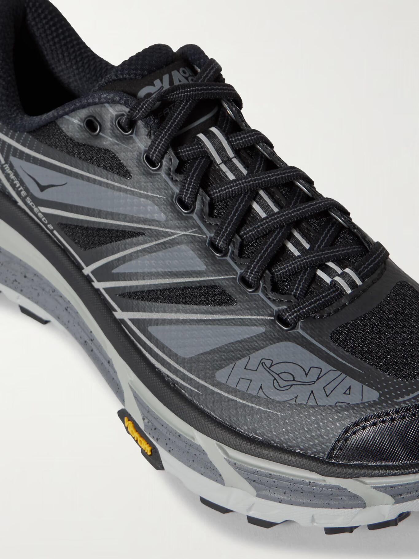

Кроссовки для бега Mafate Speed ​​2 из резины и сетки HOKA, черный