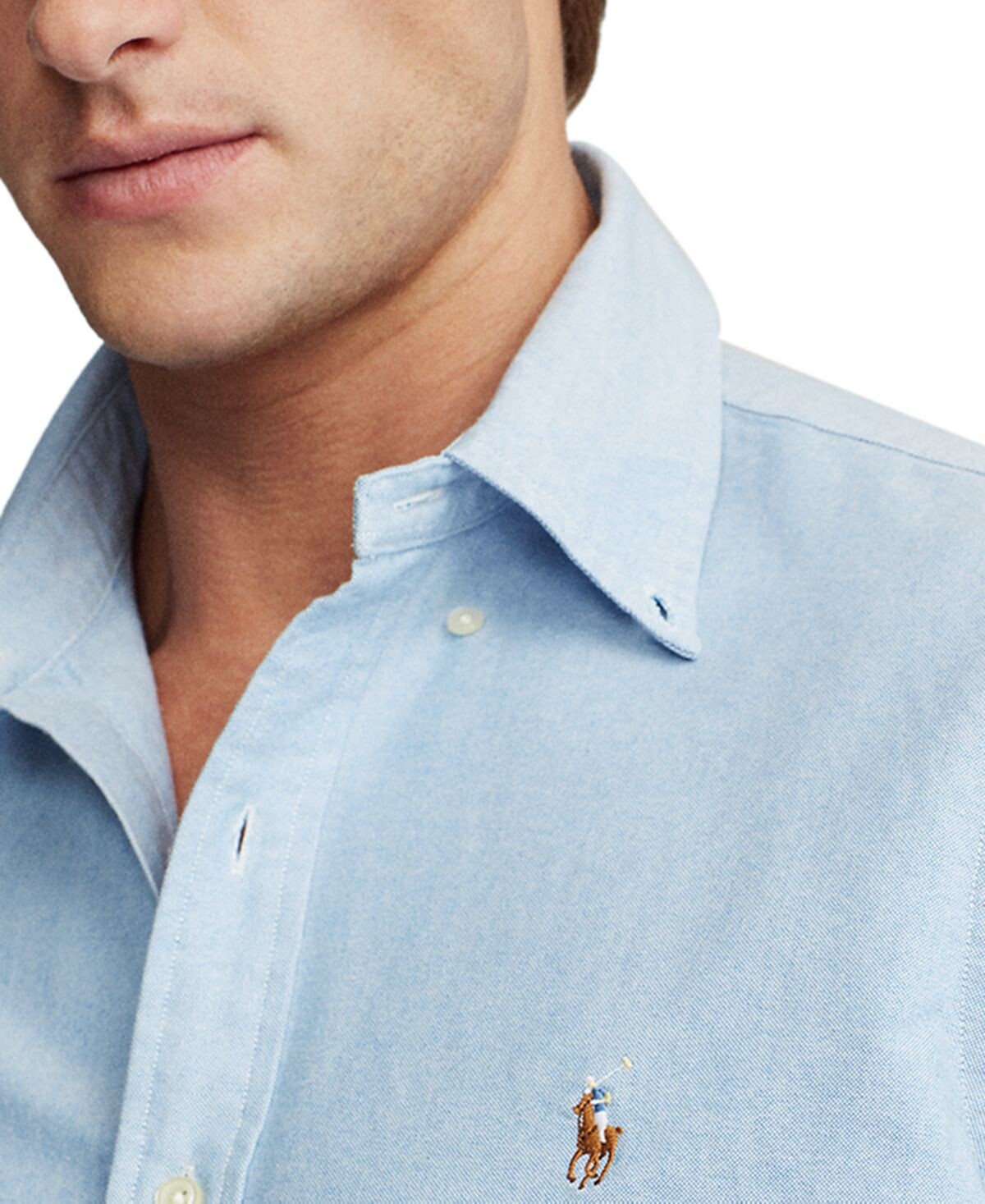 Мужская оксфордская рубашка классического кроя Polo Ralph Lauren — фото 4