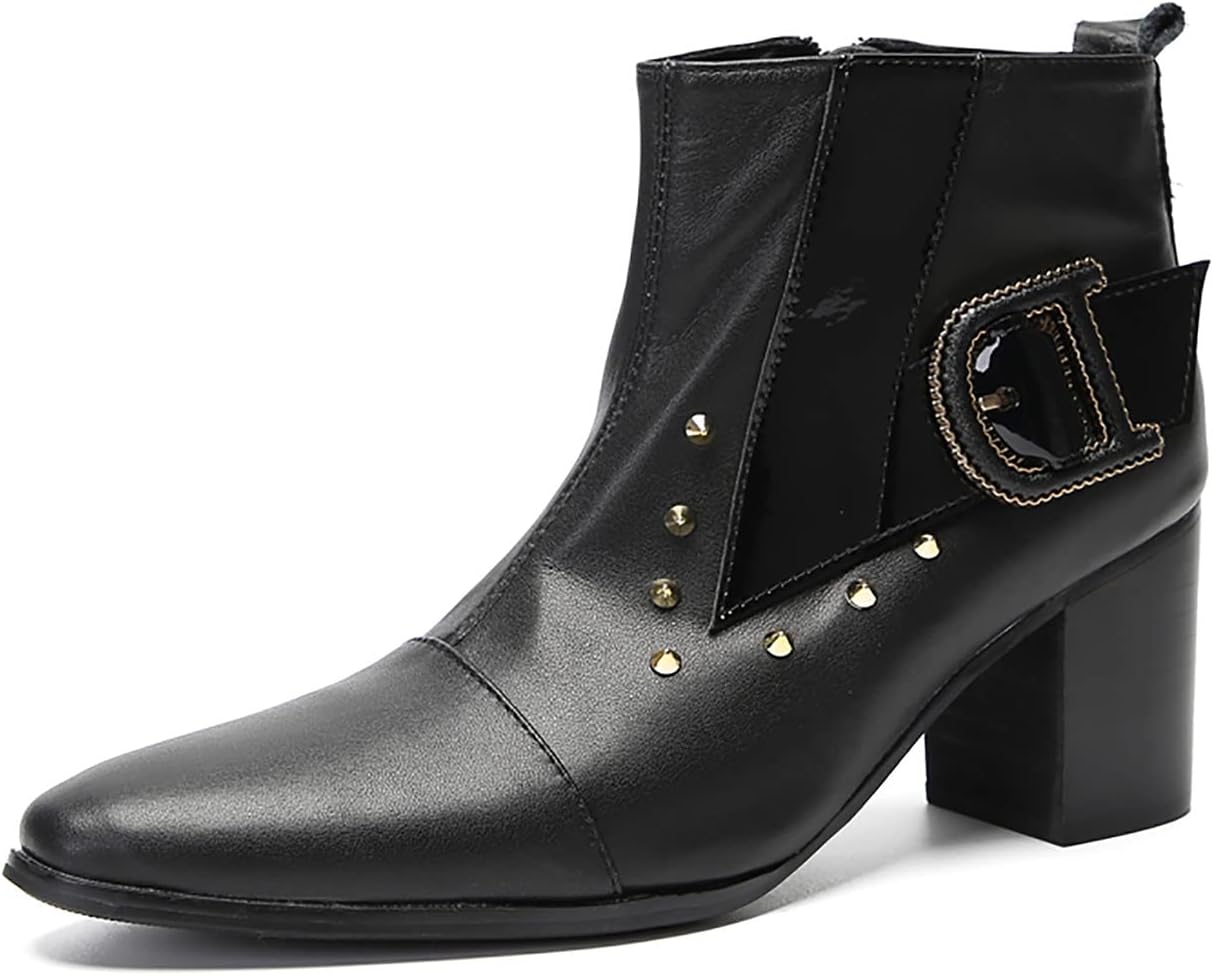 

Мужские ботинки Santimon Western Chelsea из натуральной кожи, черный