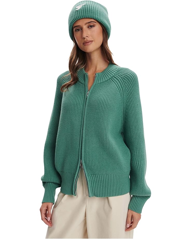

Женский свитер Varley Milo Zip Through Knit, Deep Sea