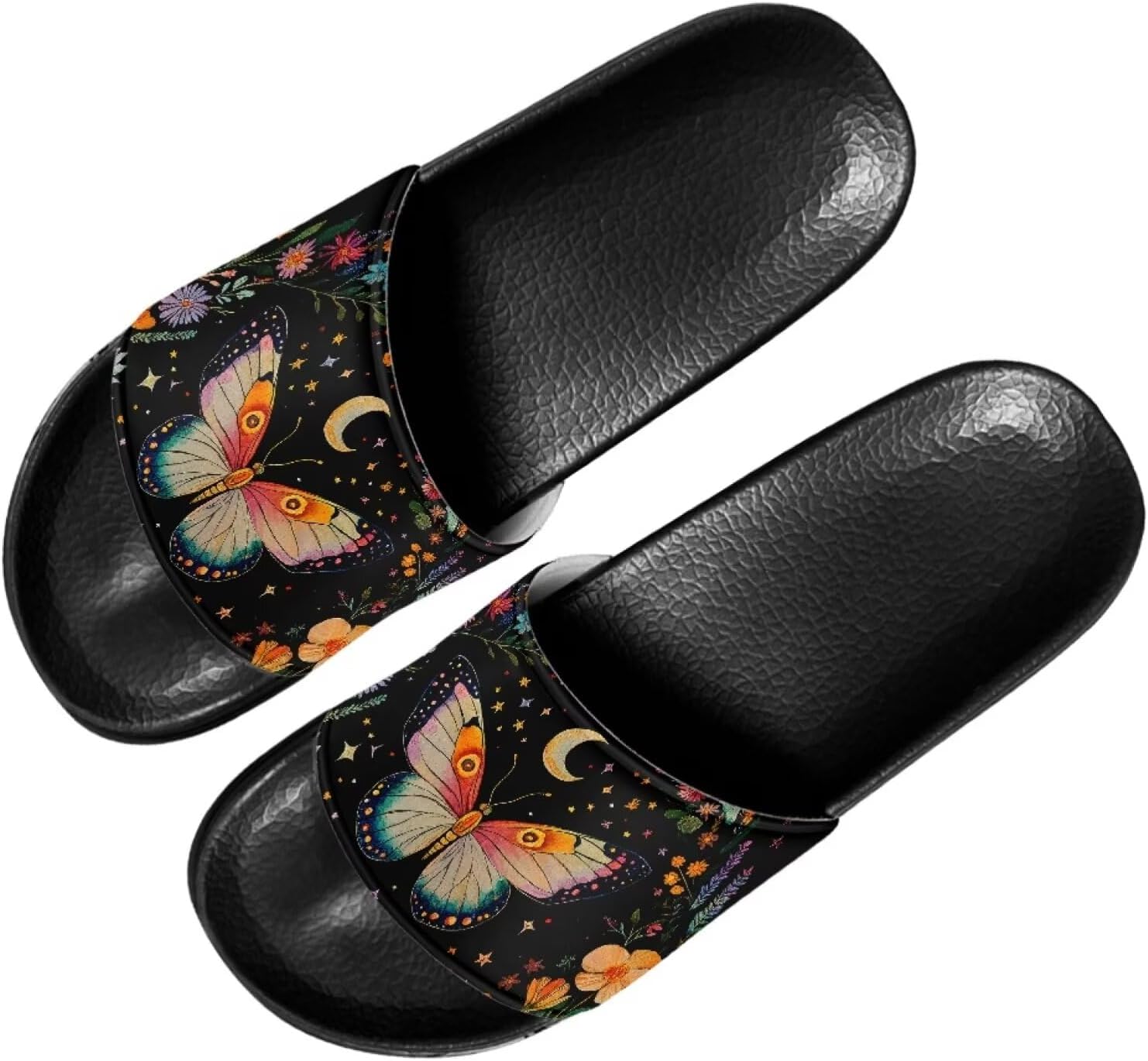 

Мужские и женские слайд-сандалии Forchrinse с ярким тай-дай рисунком бабочки, легкие тапочки с открытым носком для комфорта, для дома и улицы, Butterfly