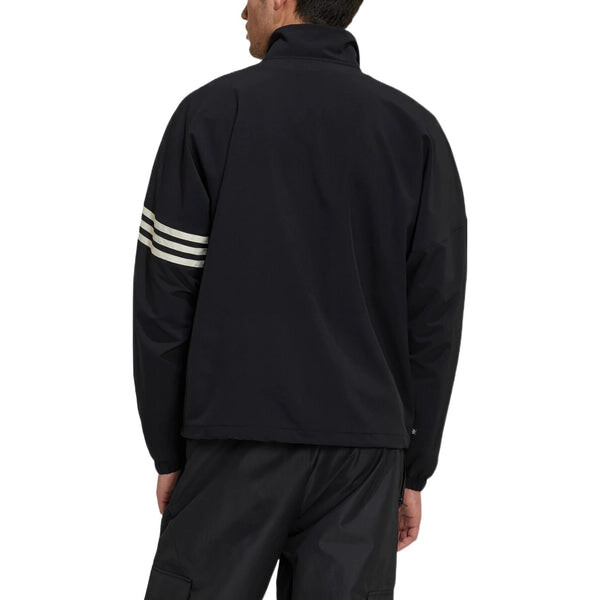 Куртка Men's adidas originals Logo Printing Pattern Stripe Stand Collar Zipper Jacket Black, черный — фото 3