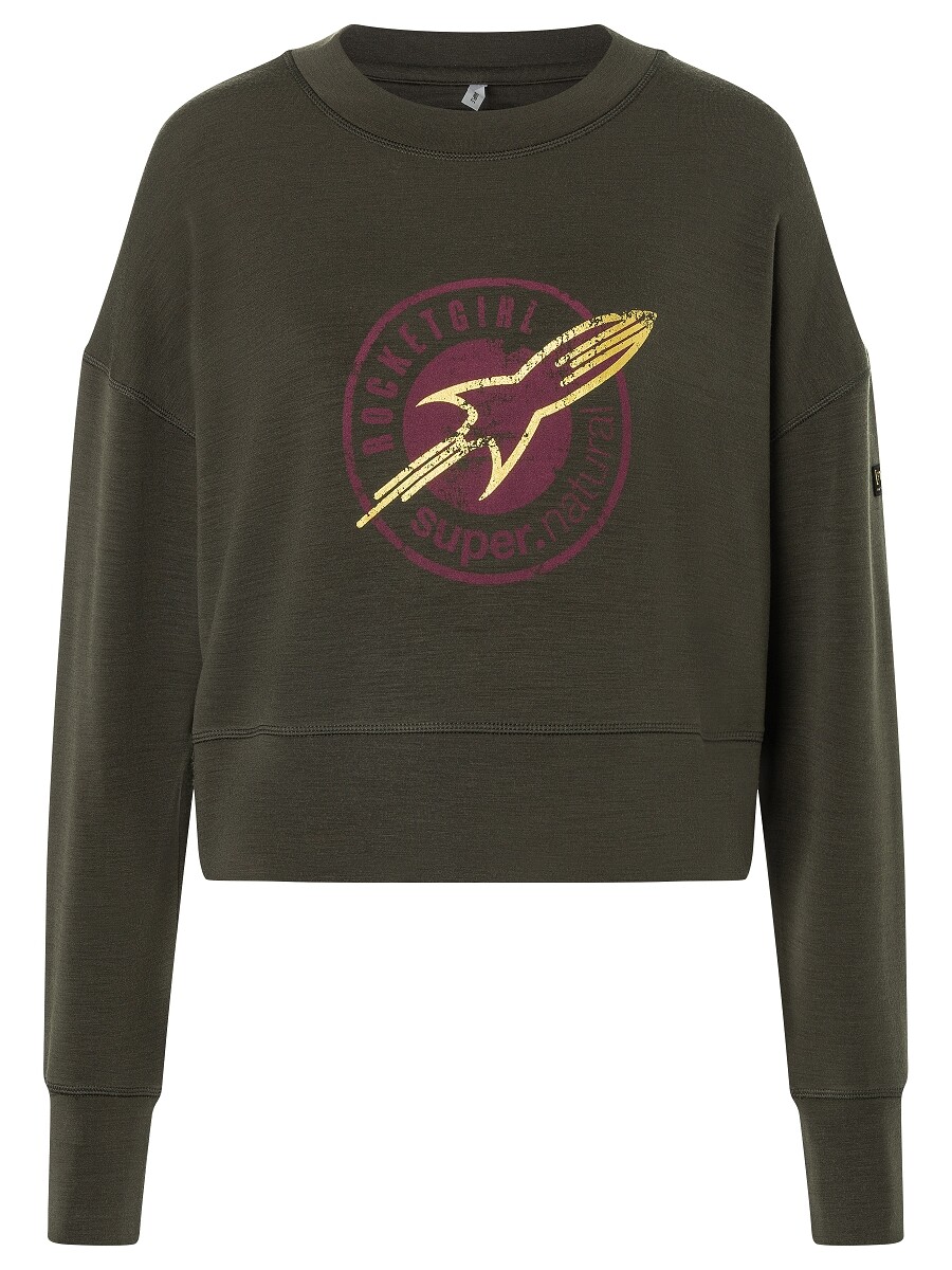 

Толстовка super.natural Merino Pullover, зеленый