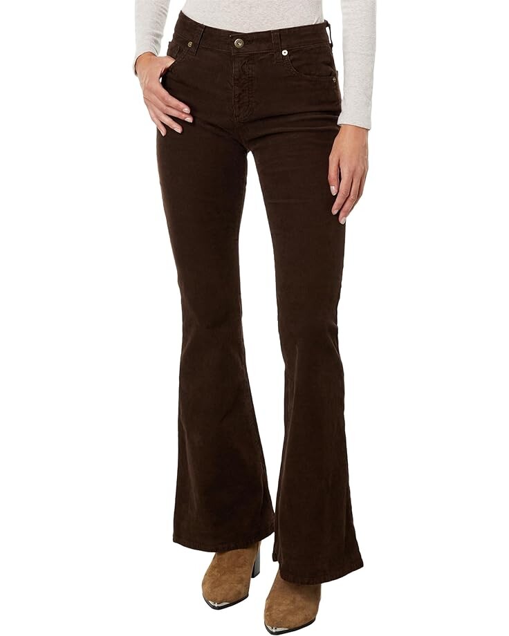 

Джинсы AG Jeans Angeline Mid-Rise Flare in Sulfur Bitter Chocolate, цвет Sulfur Bitter Chocolate