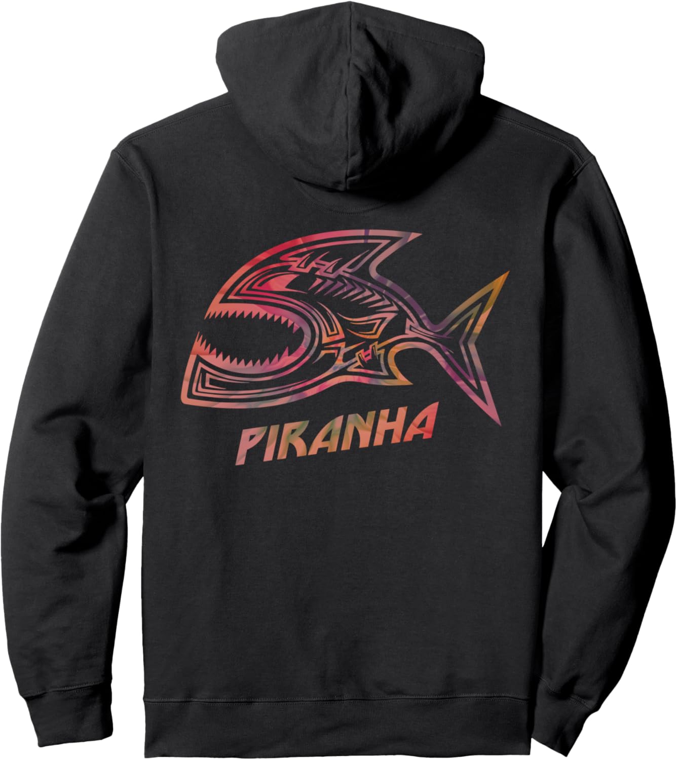 

Толстовка Piranha Caribbean Piraya Tribal Aesthetic Piranha, черный